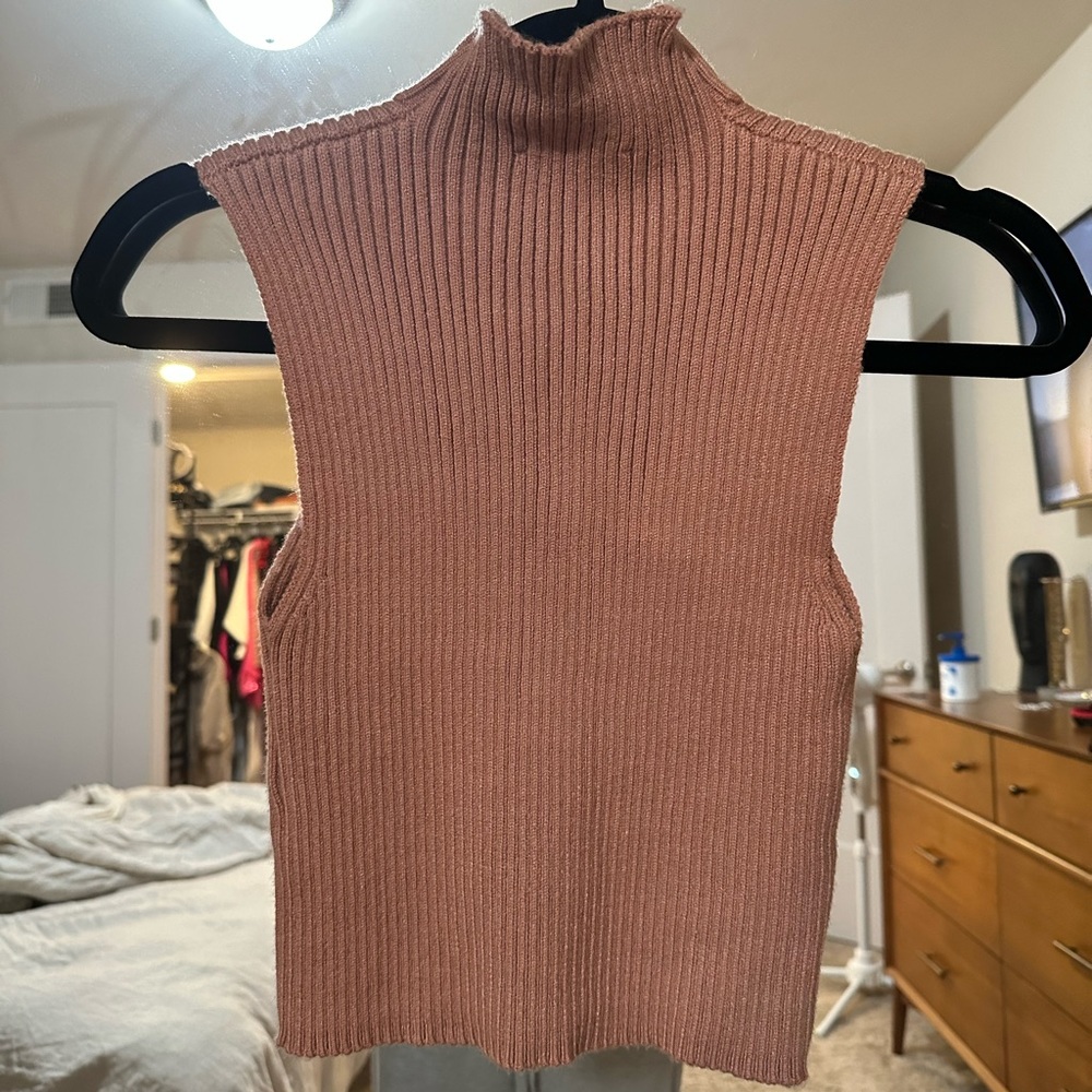 Zara Mock Neck Sweater Tank - Sz Small
